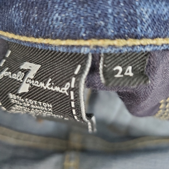 7FAM Ankle Skinny Distressed Jeans Size 24 - Picture 11 of 11